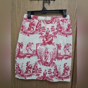 Mossimo Supply Co. Red and White Pencil Skirt